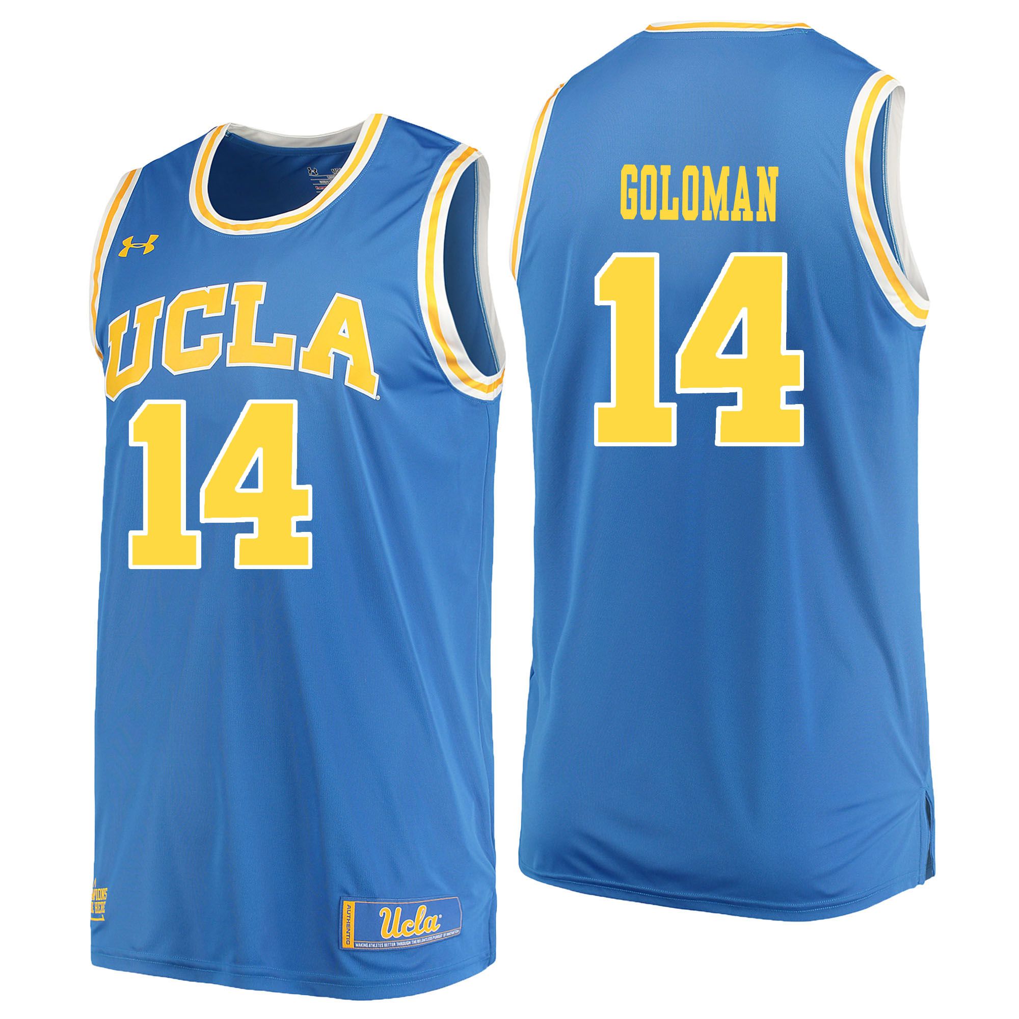 Men UCLA UA 14 Goloman Light Blue Customized NCAA Jerseys